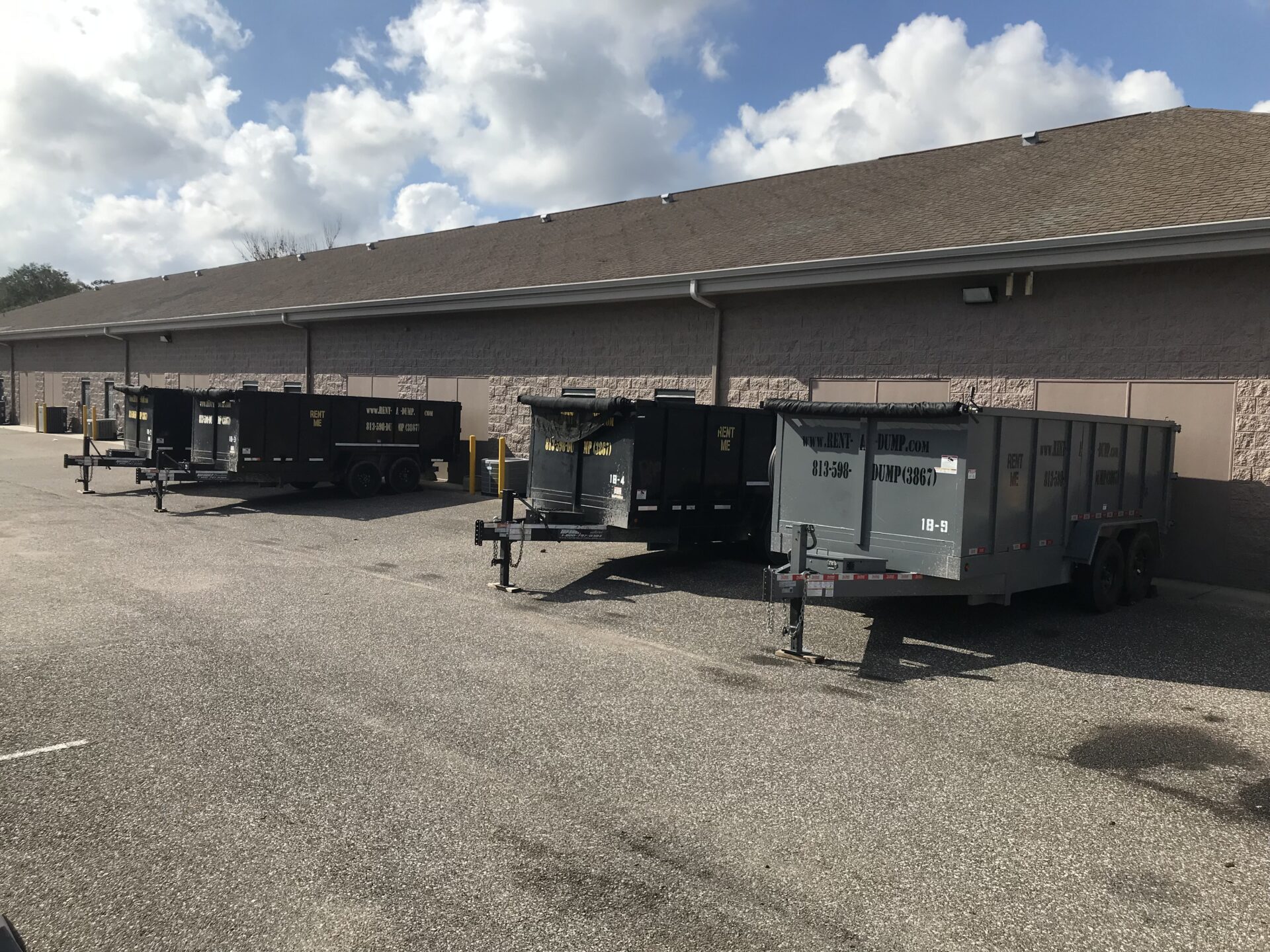 18-yard Dump Trailers - Commercial Roofing Project Brandon, FL